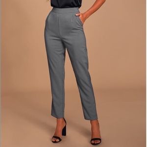 Lulu’s Kick It Grey Trouser Pants